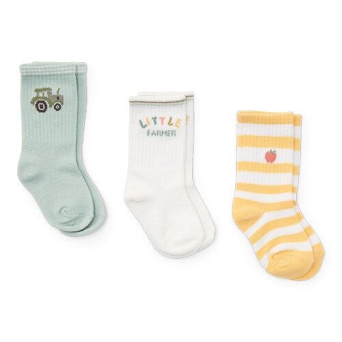 3-pack Socks Farm Green / Sunny Stripes / Little Farmer -