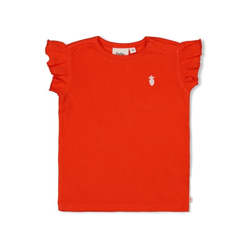 Feetje T-shirt rib - Berry Nice