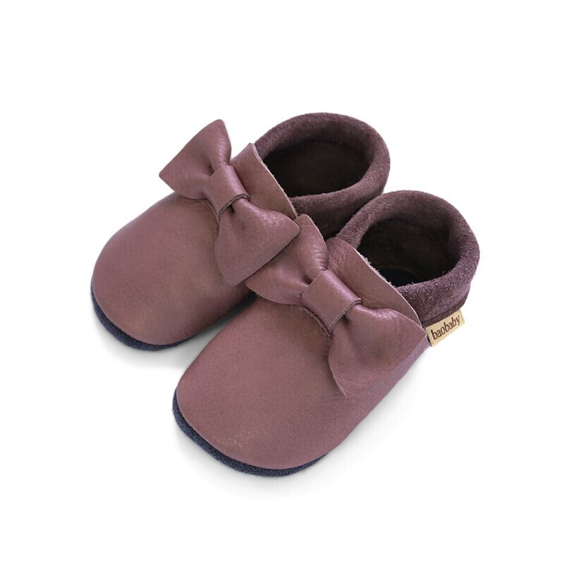 Baobaby babyschoentjes met zachte zool Pirouette grapeshake