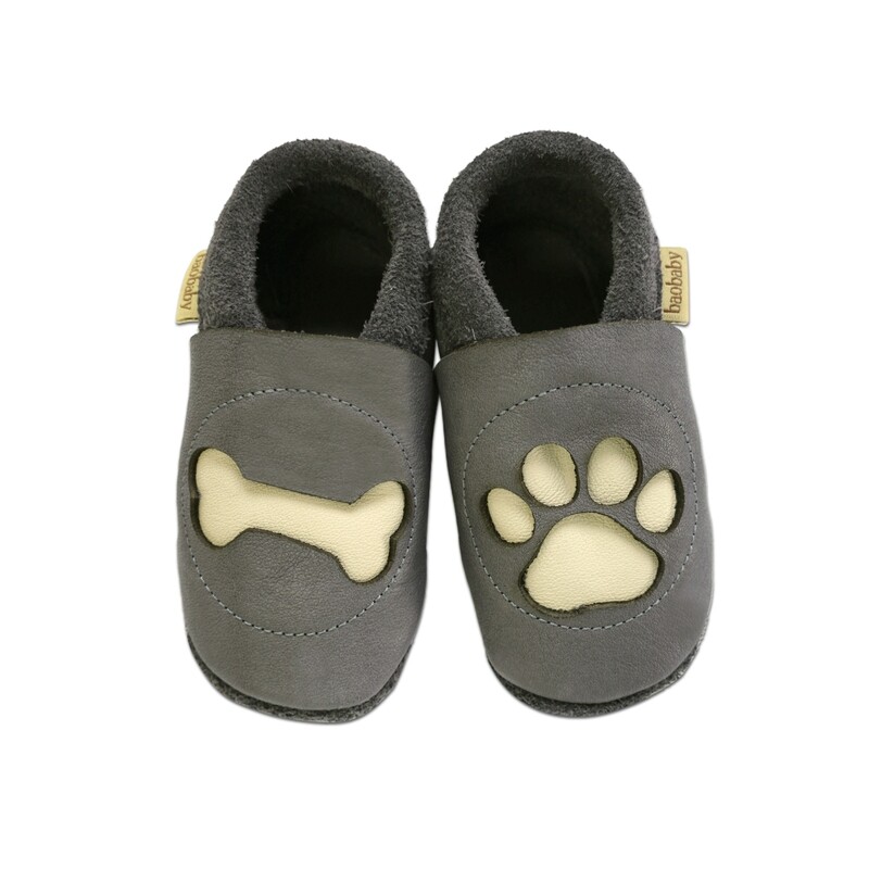 Baobaby babyschoentjes met zachte zool Paw grijs