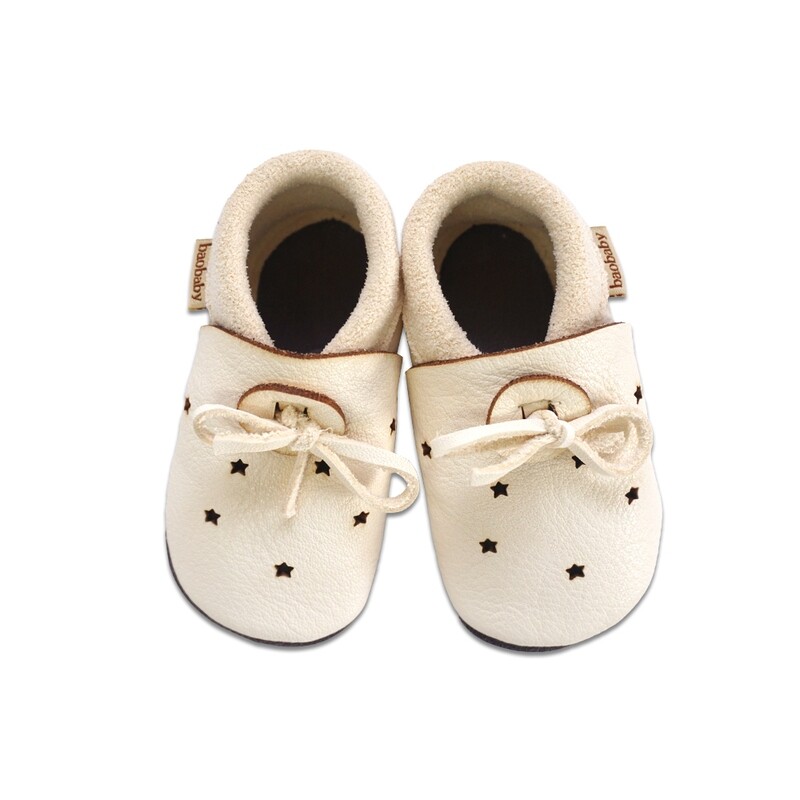 Baobaby babyschoentjes met zachte zool Sterren wit