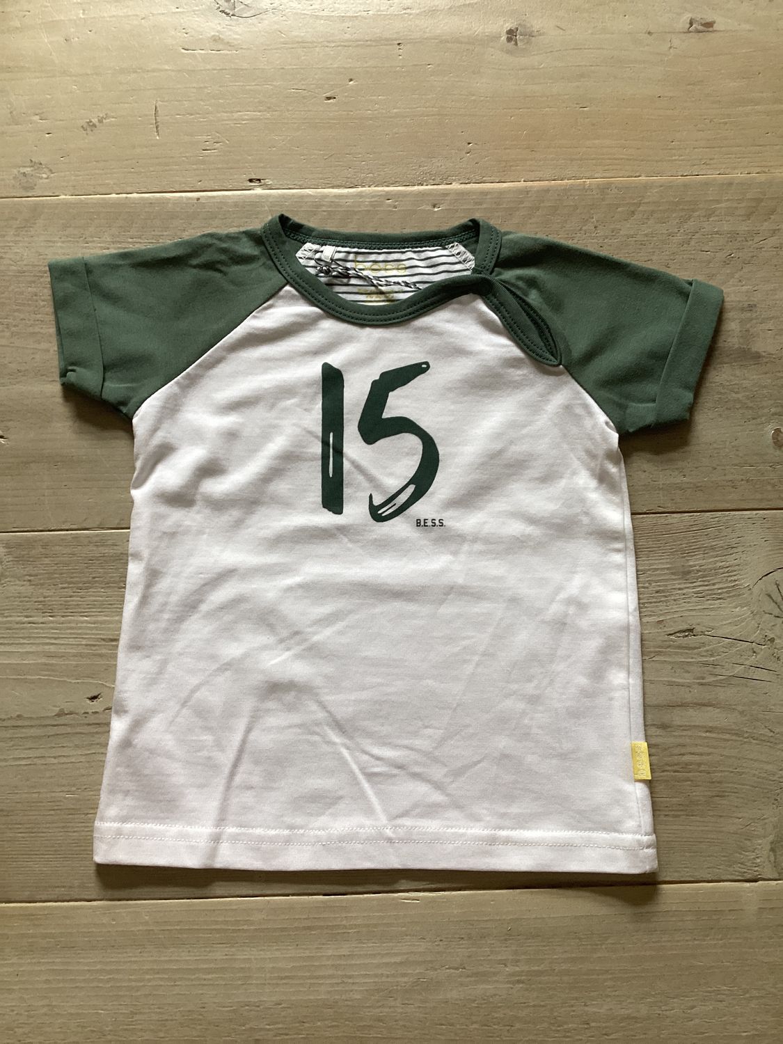 T-shirt groen/wit
