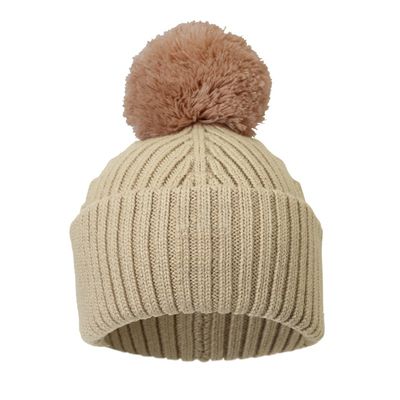 Elodie Wollen Beanie Pure Khaki - 6-12m en 3 tot 100 jaar