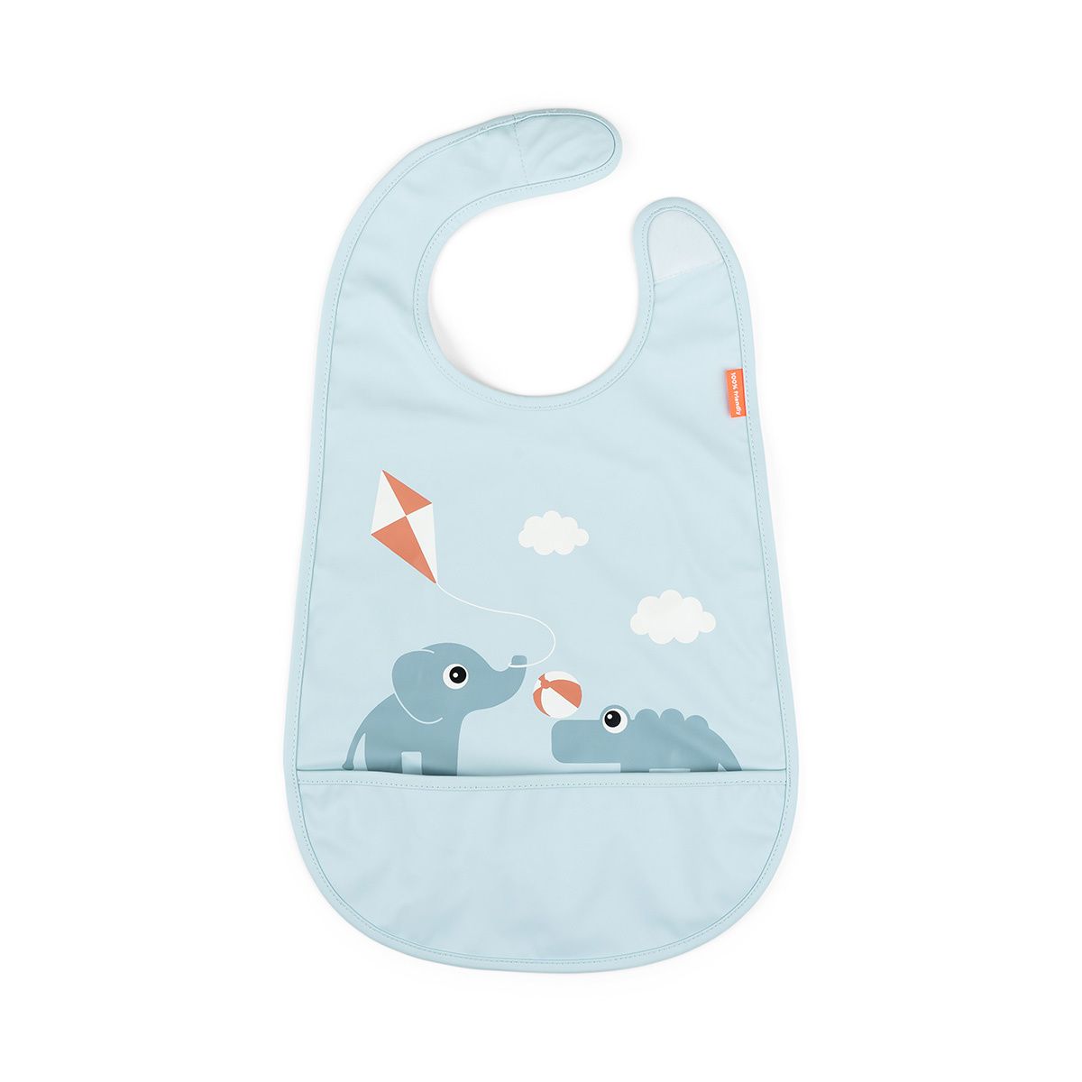 Done by Deer - Bib w/velcro Playground Blue (per 1 pcs)