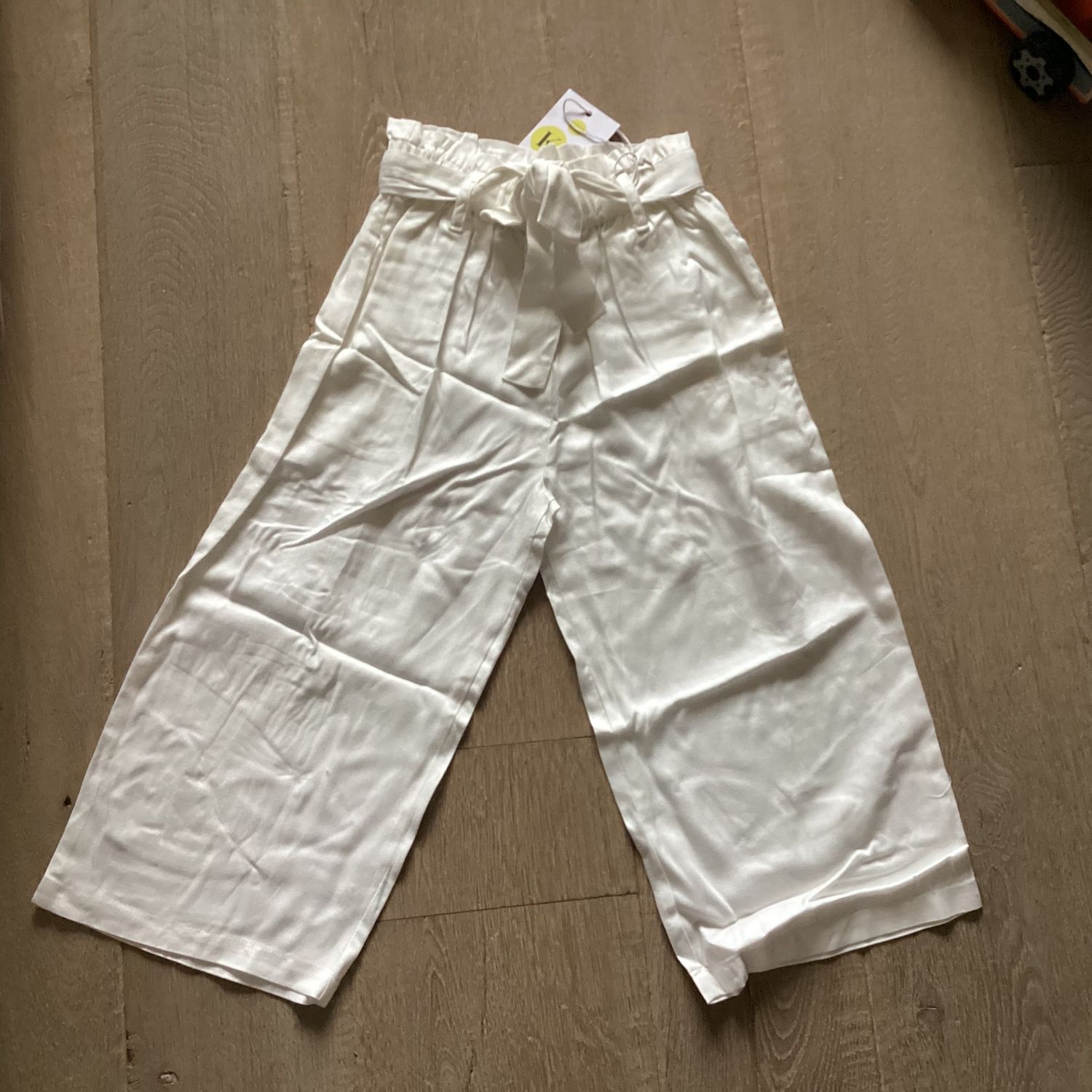 Broek ecru los breed