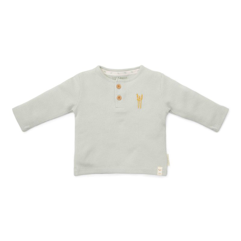 Little Farm T-shirt lange mouw Waffle Soft Green