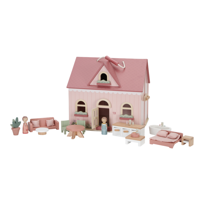 Essentials Draagbaar poppenhuis hout