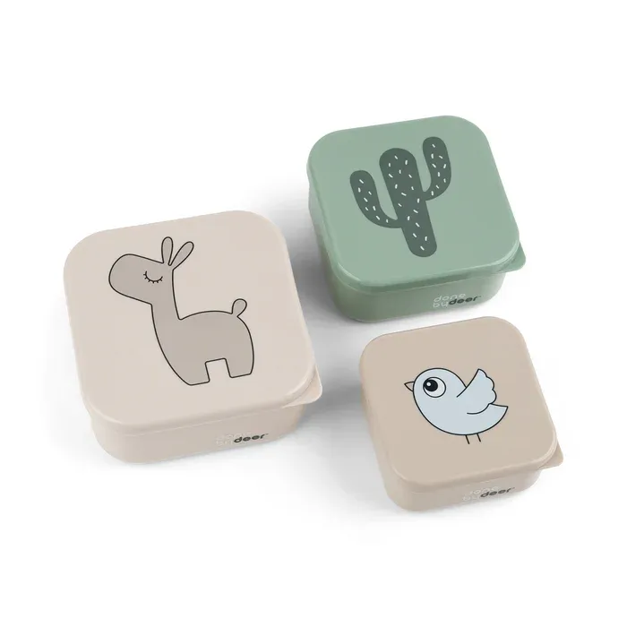 Snackbox set 3 stuks - Lalee - Zandmix