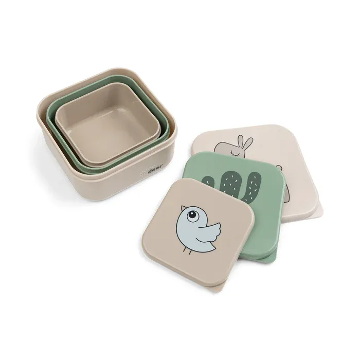 Snackbox set 3 stuks - Lalee - Zandmix