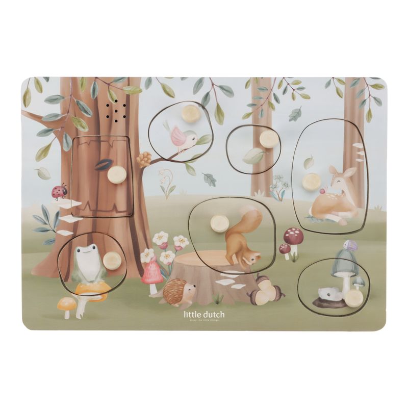 Little Dutch  Forest Friends Geluidenpuzzel hout - Forest Friends