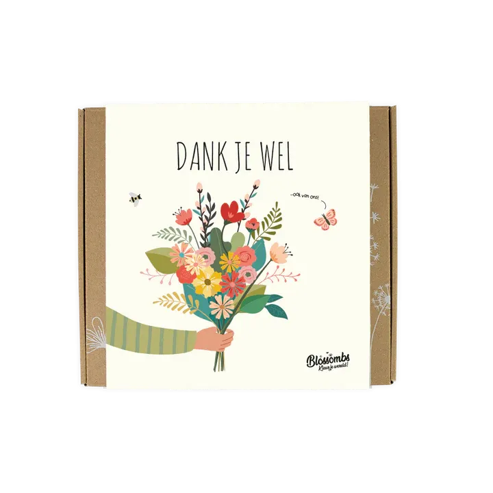 Blossombs Gift Box Medium met 9 zaadbommetjes - Dank je wel
