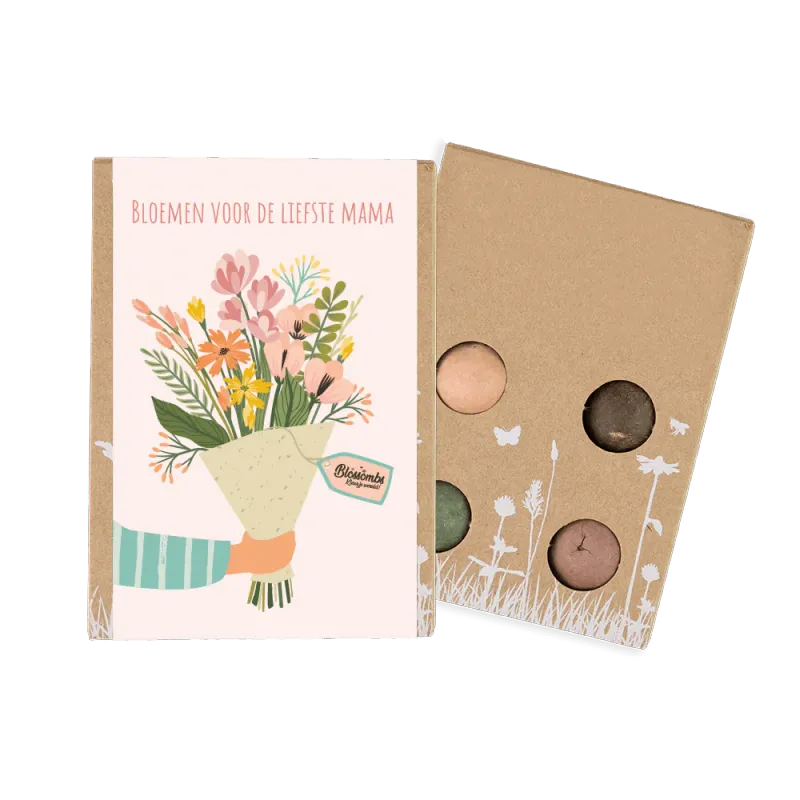 Blossombs Moederdag Gift Box Mini "Boeket" met 4 zaadbommetjes