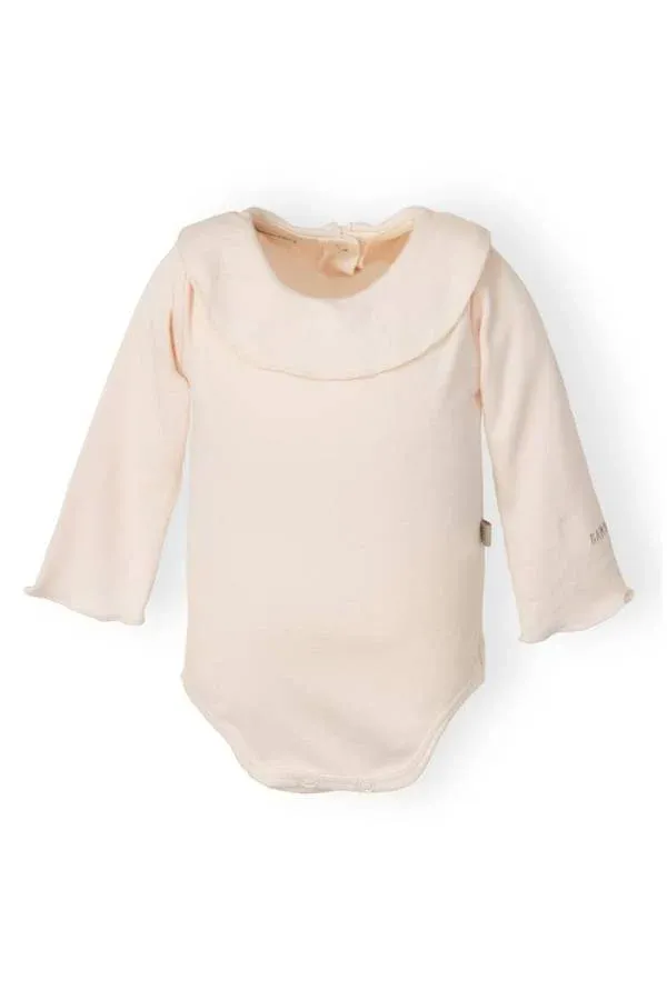 Bamboom Meisjesbody met volanthals - PINK 04