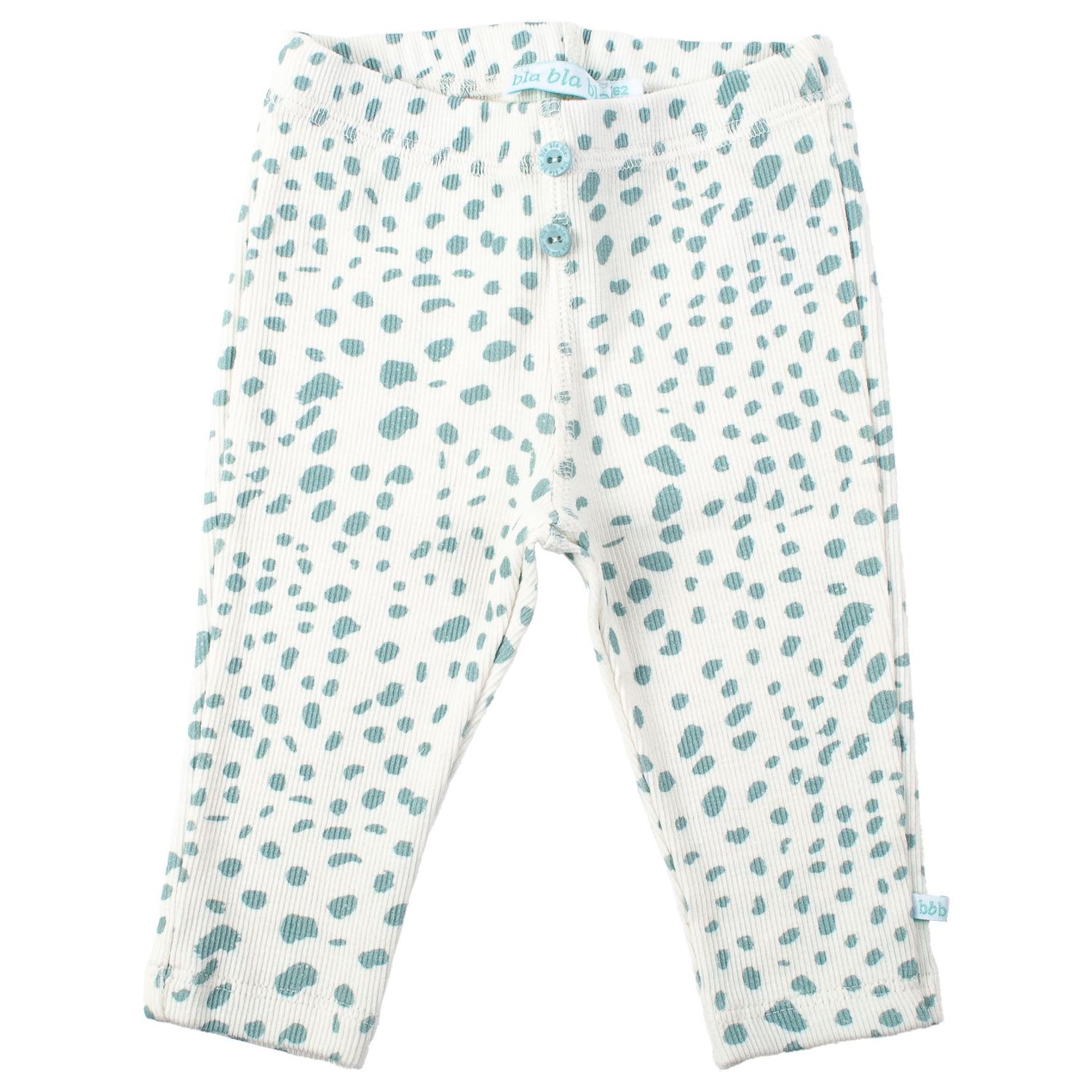 Blablabla broek wit met blauwe stippen