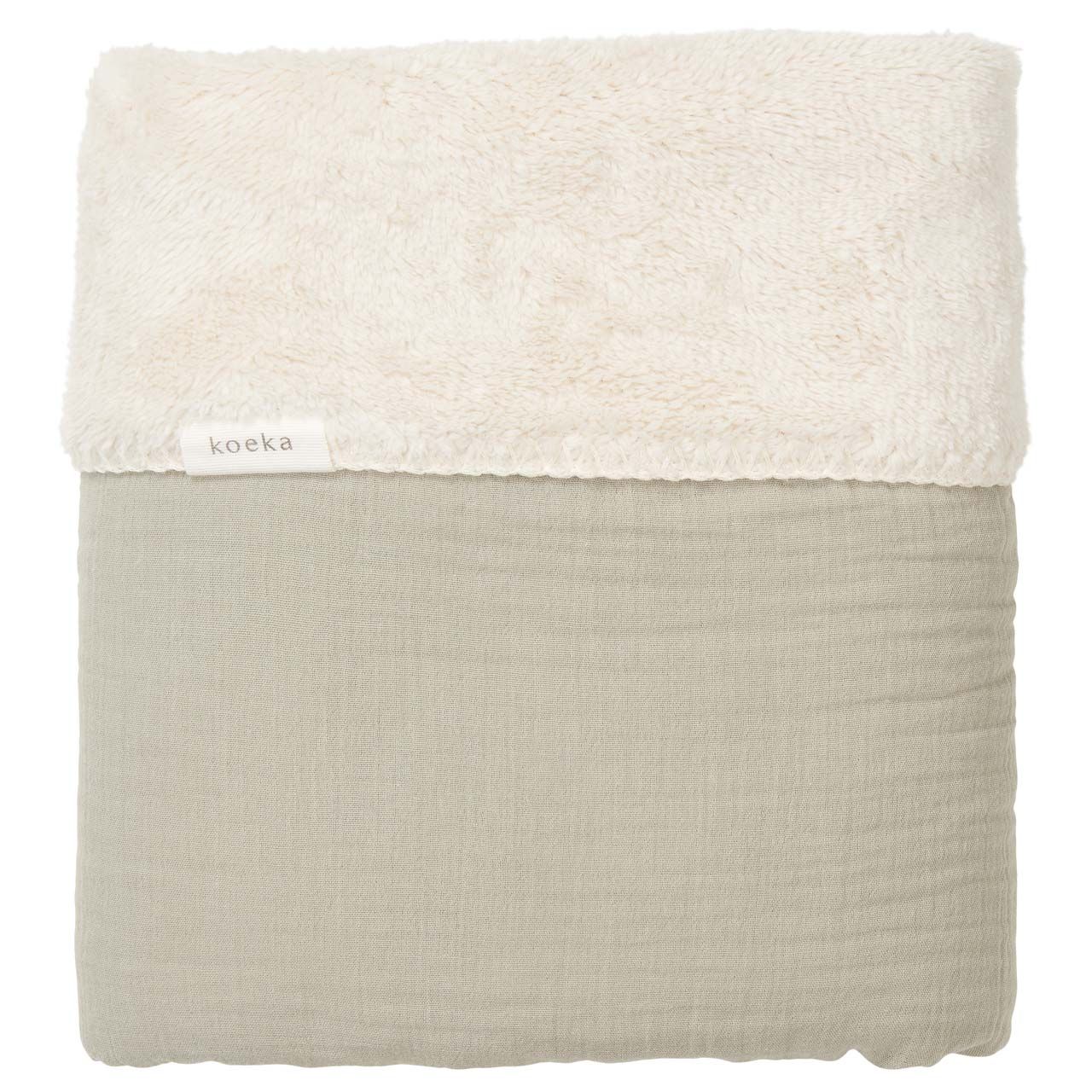 Koeka Ledikantdeken Teddy Faro sage 100 x 150