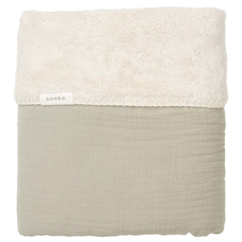 Koeka Ledikantdeken Teddy Faro sage 100 x 150