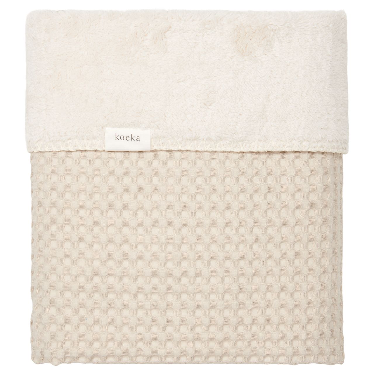 Koeka Ledikantdeken Wafel/teddy Oslo sand/pebble 100 x 150
