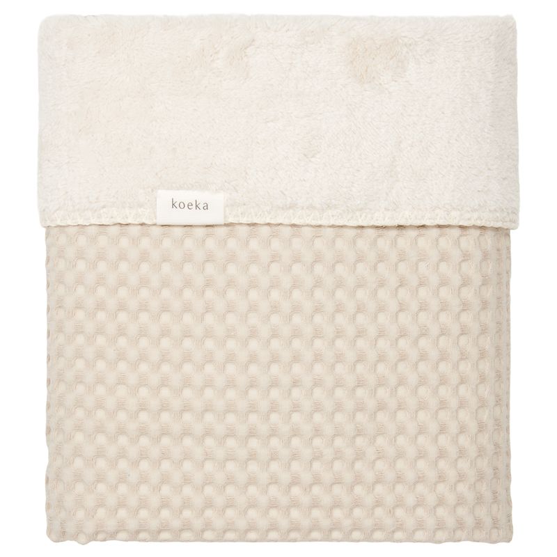 Koeka Ledikantdeken Wafel/teddy Oslo sand/pebble 100 x 150