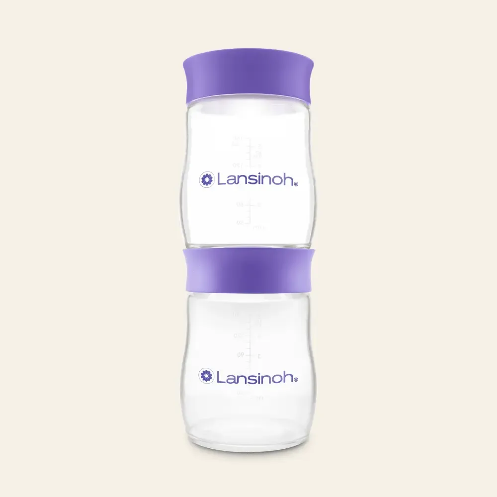 Lansinoh 4 x 160 ml Natural Wave Bewaarflesjes voor Moedermelk 20517