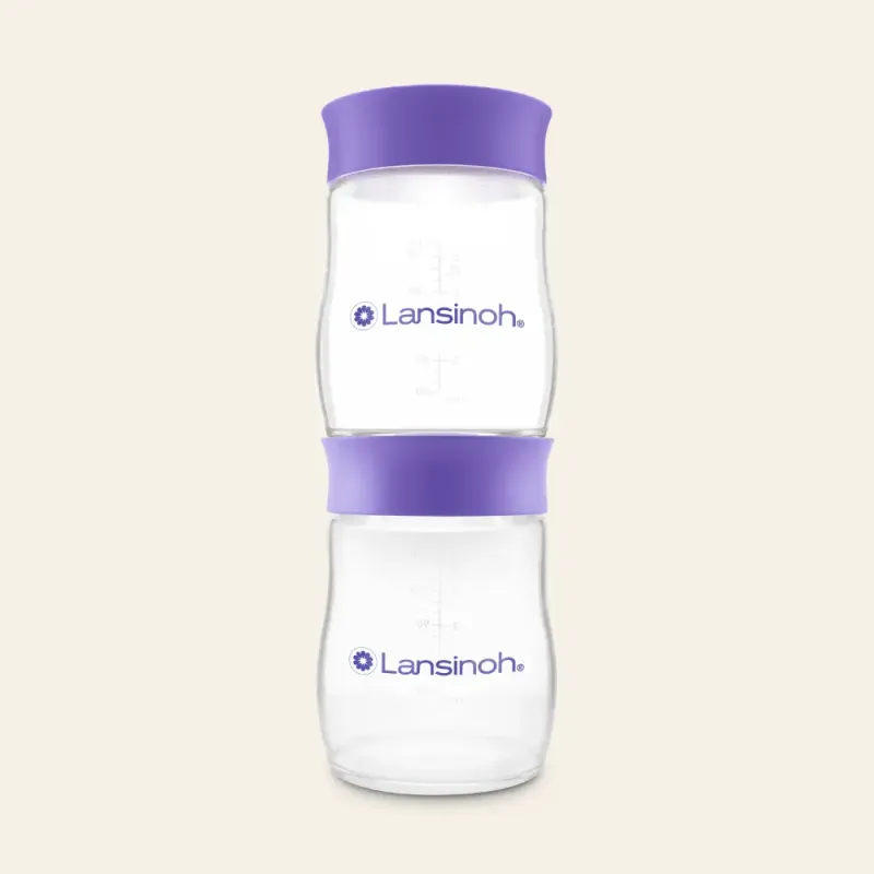 Lansinoh 4 x 160 ml Natural Wave Bewaarflesjes voor Moedermelk 20517