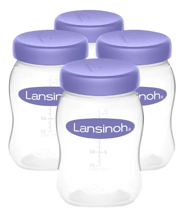 Lansinoh 4 x 160 ml Natural Wave Bewaarflesjes voor Moedermelk 20517