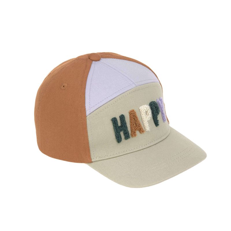 Baseballpet voor kinderen - Little Gang, Happy, Khaki Caramel 2-6j of 52 cm