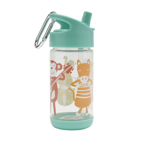 Flip &amp; Sip clear Tritan drinking bottle Animal Band
