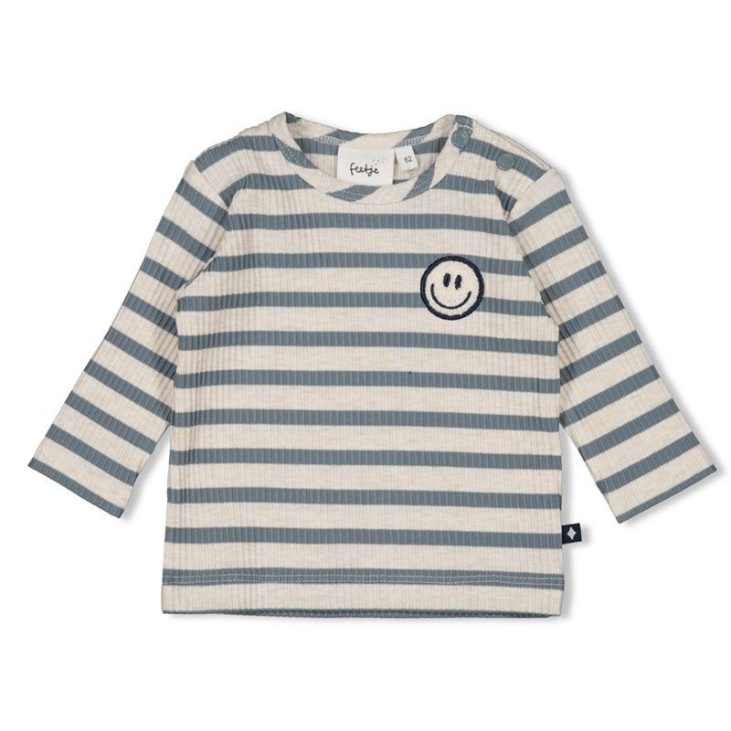 Longsleeve rib met streep - Let&#39;s Go!