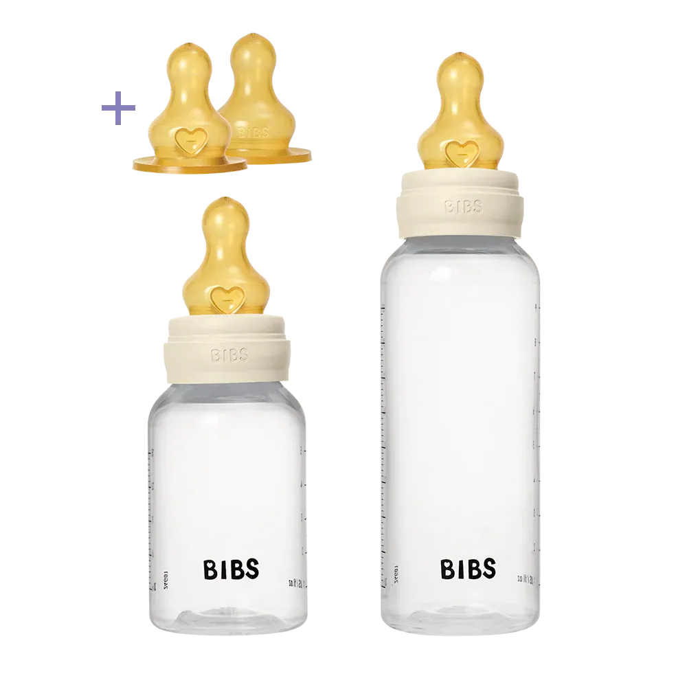 Baby BPA-vrije PP fles Grow en Flow set 150ml/270ml Latex - Ivoor