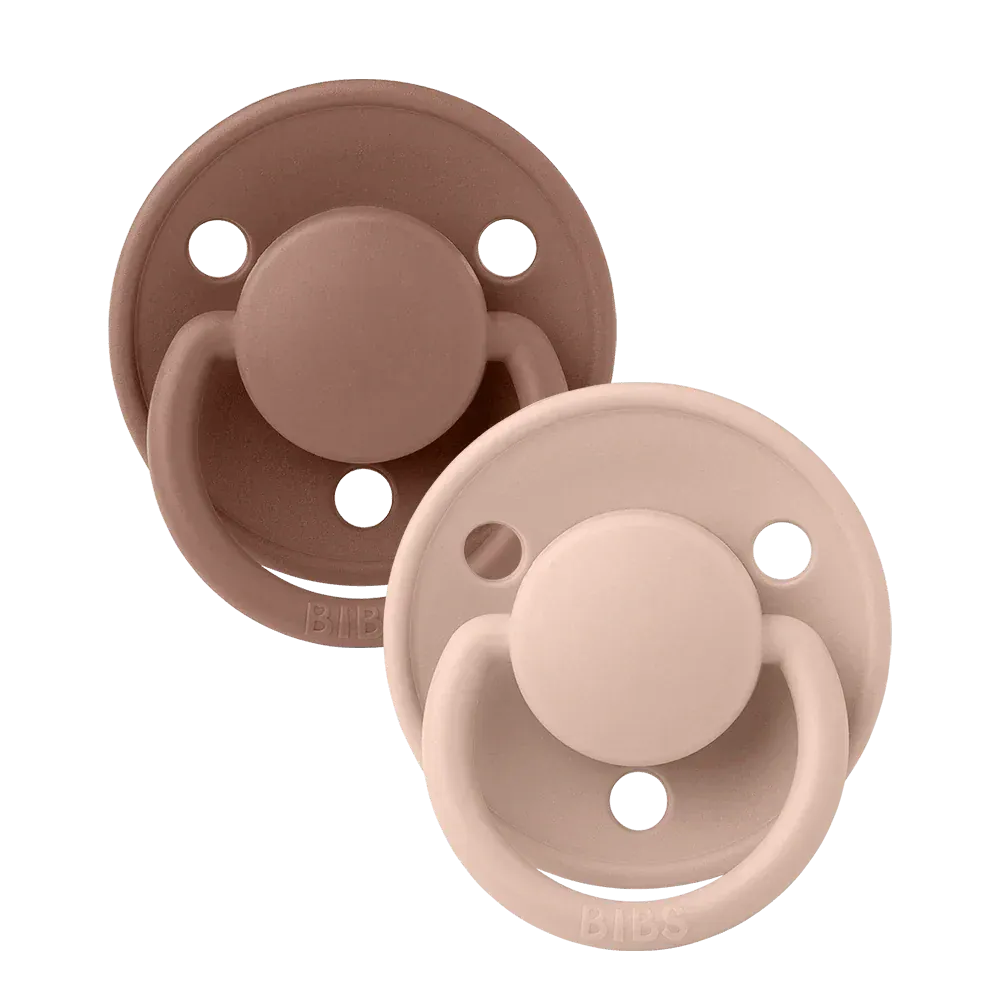 De Lux fopspenen 2-pack - Woodchuck/Blush nr 1