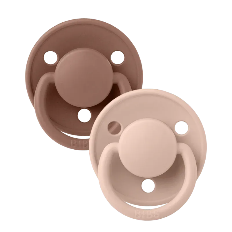 De Lux fopspenen 2-pack - Woodchuck/Blush nr 1