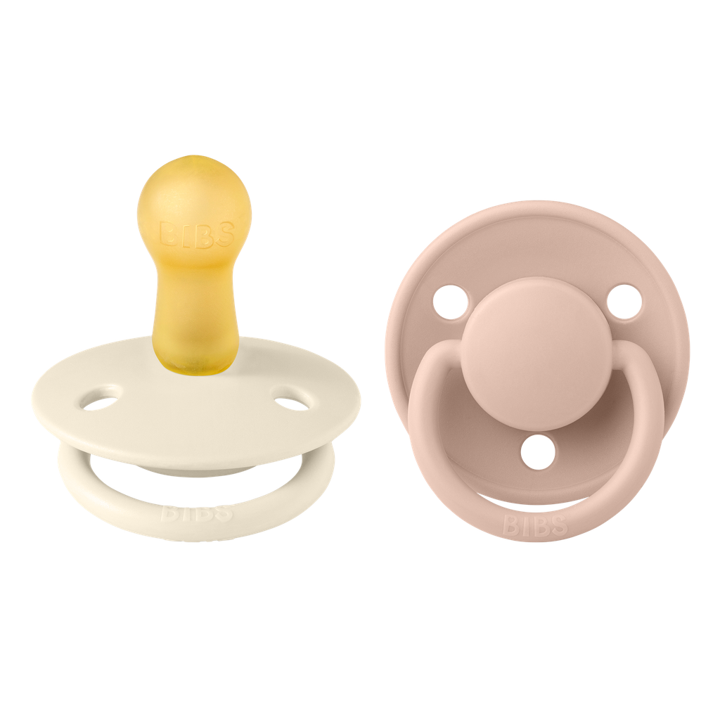 De Lux fopspenen 2-pack - ivoor/Bluch