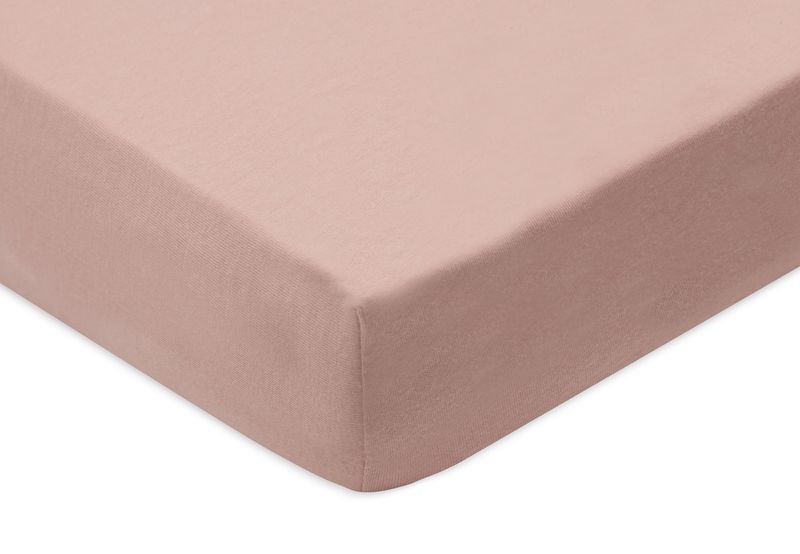 Hoeslaken Jersey 60x120 -  70/75x140/150cm - Wild Rose/Ivory - 2 Stuks