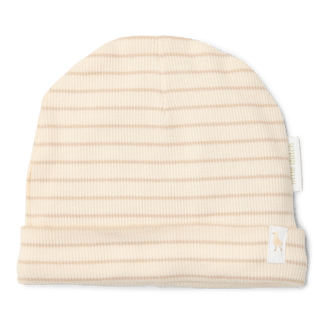 Babymutsje - Beige - Newborn Naturals - Stripe