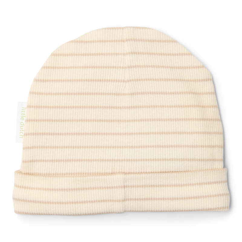 Babymutsje - Beige - Newborn Naturals - Stripe