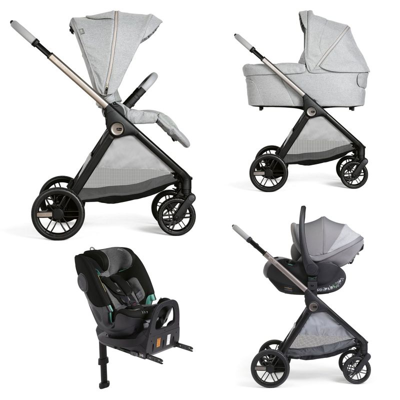 Volledige oplossing Bellagio - First-Seat Recline i-Size en FullSeat 360 met basis. AMBER GLOW - LUNAR ROCK - FIR TREE -  BLACK SATIN