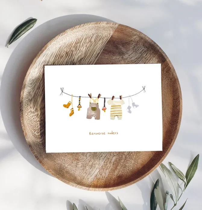 Mailbox  Geboortekaart // Kersverse ouders - wasdraad tweeling