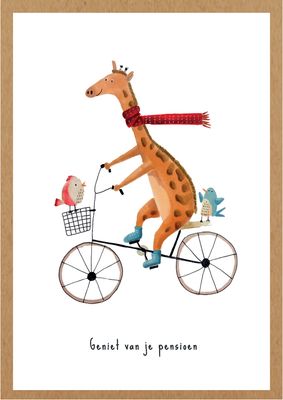 Mailbox Postkaart pensioen // Geniet van je pensioen Fiets