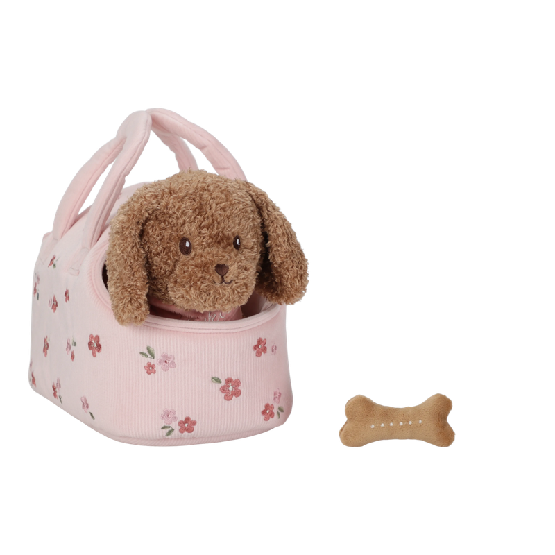 Knuffelhond in tas – Roze – Essentials