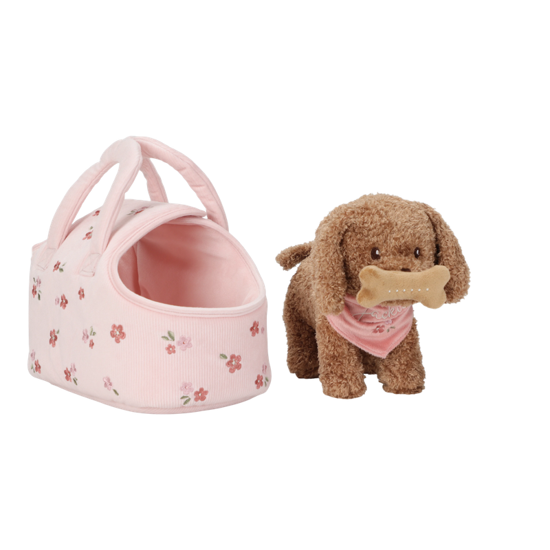 Knuffelhond in tas – Roze – Essentials