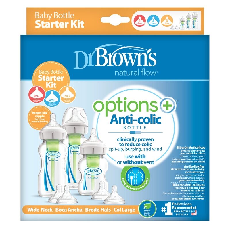 Dr. Brown’s Options+ Anti-colic Bottle | Brede halsfles 150 ml