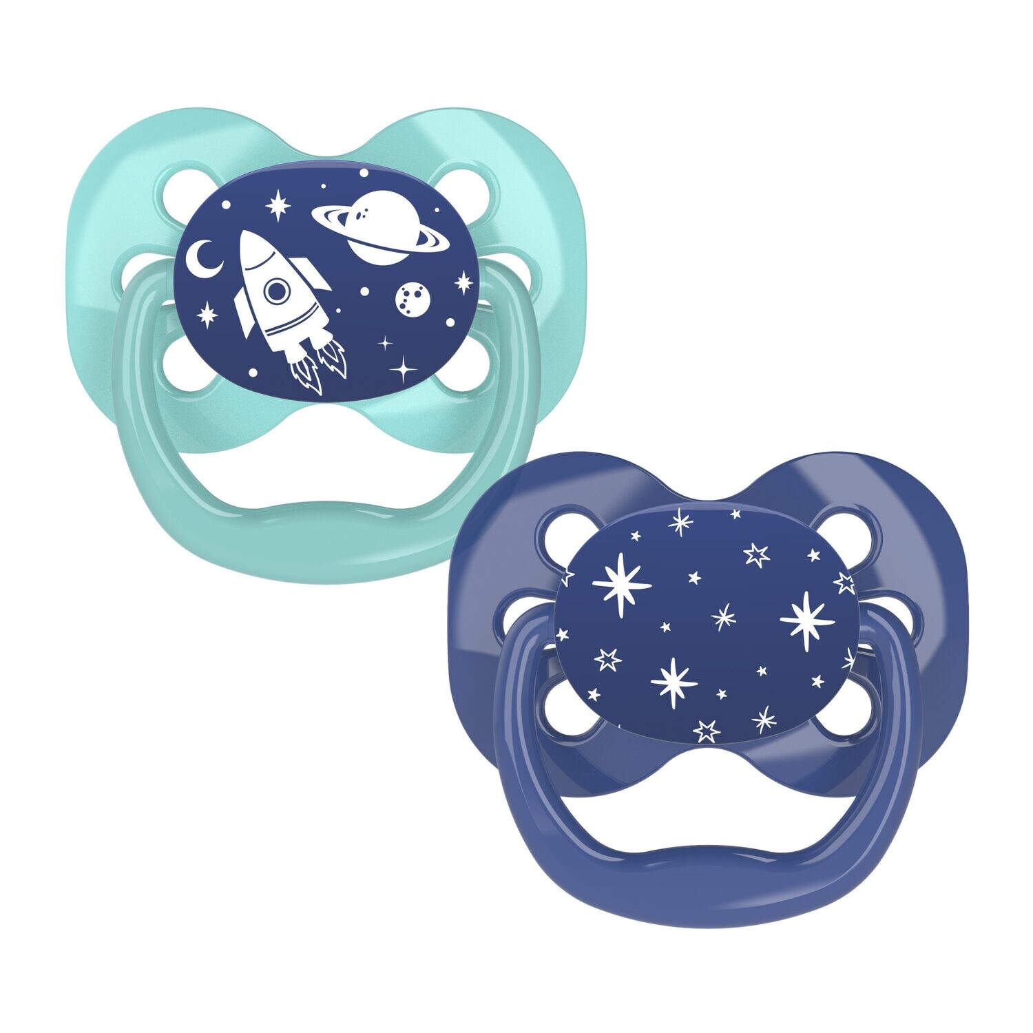 Dr. Brown's Symmetrische fopspeen fase 1 Blauw/groen 2-pack