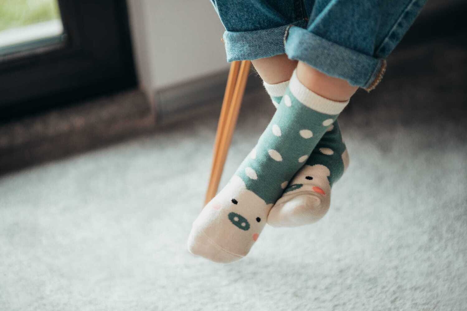 Mama's Feet sokken SLUWE VARKENS 3 paar 0-1j
