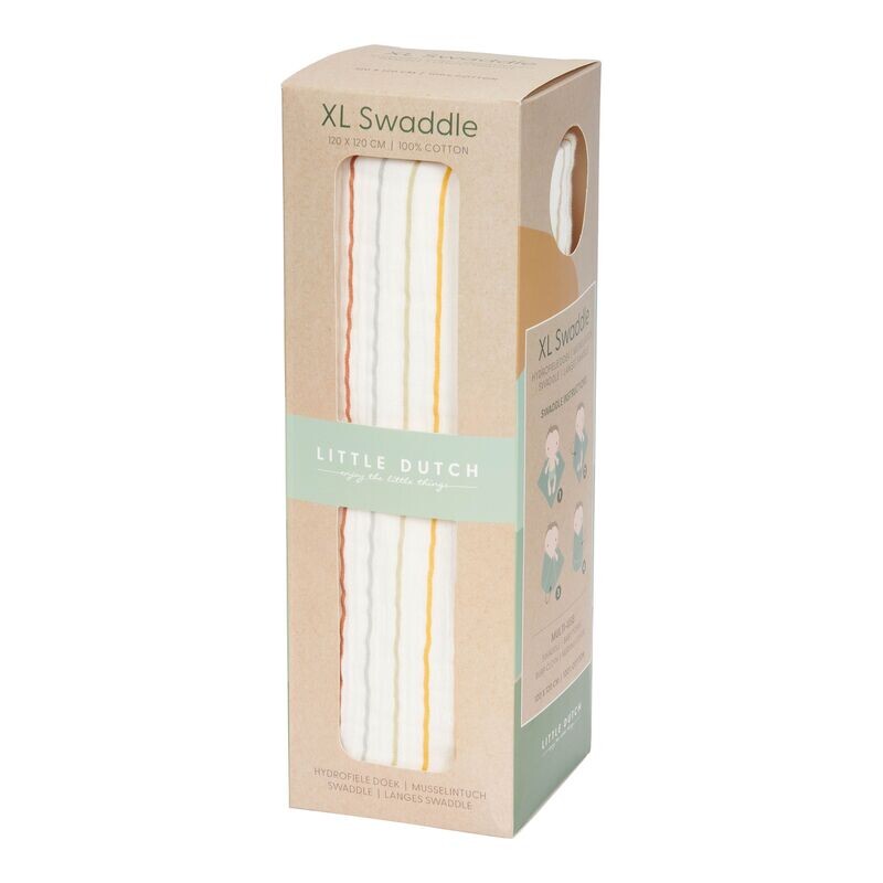 Swaddle doek 120 x 120 Vintage Sunny Stripes