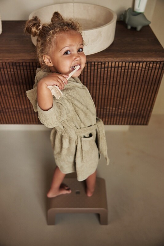 Badjas Badstof 1-2 jaar Miffy Jacquard Olive Green