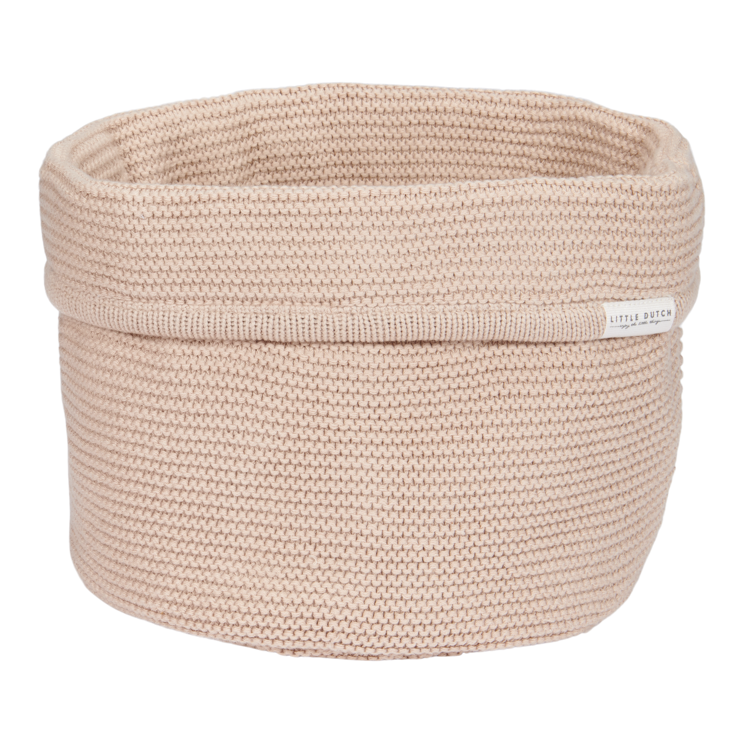 Gebreid commodemandje rond Beige