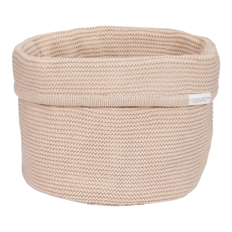 Gebreid commodemandje rond Beige