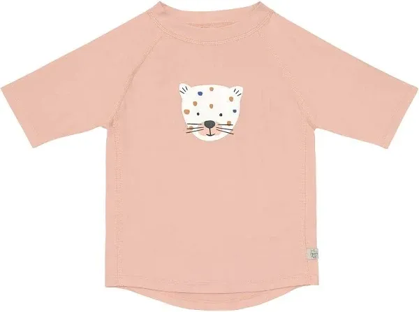 Lässig  Short Sleeve Rashguard Leopard pink,