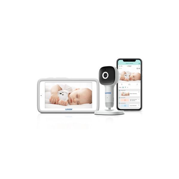 Luvion Grand Elite 4 Connect Crib white + Luvion Crib Mount White/ Black - Wifi
