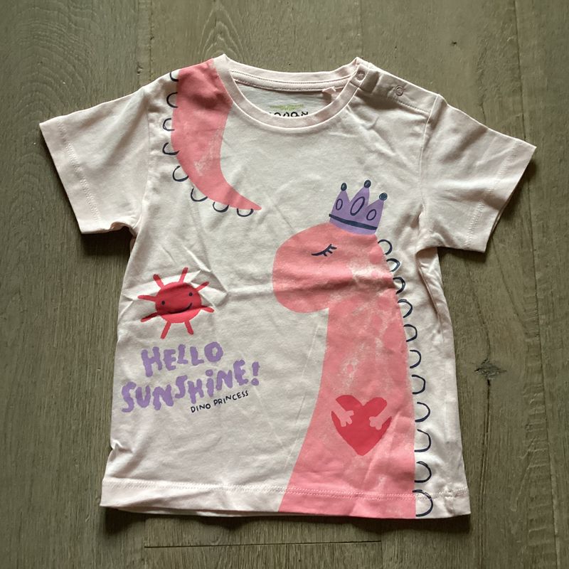 T-shirt duo wit en pink